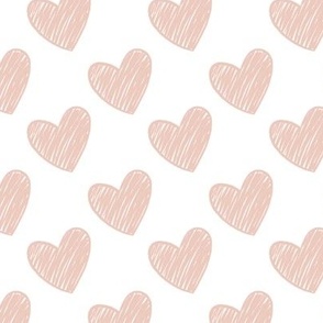 Scribbled Pink Hearts Pattern