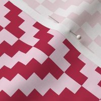 Herringbone Viva Magenta pink pixel