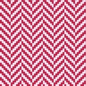 Herringbone Viva Magenta pink pixel