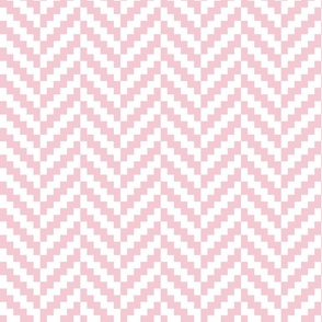 Herringbone Cotton Candy pink pastel white pixel