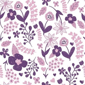 Pretty in Pink Sorbet Floral Flower Pattern