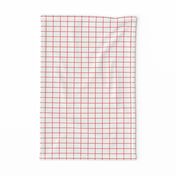 Coral Windowpane on White