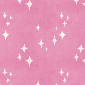 christmas stars hot pink large scale