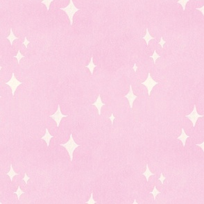 christmas stars soft pink large scale