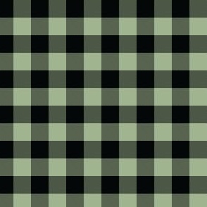 1/2 Inch Green Buffalo Check | Half Inch Checkered Green and Black