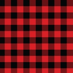 1/2 Inch Red Buffalo Check | Half Inch Checkered Red and Black