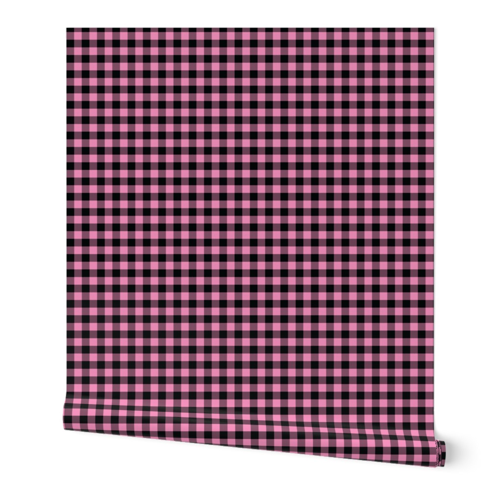 1/2 Inch Pink Buffalo Check | Half Inch Checkered Pink and Black