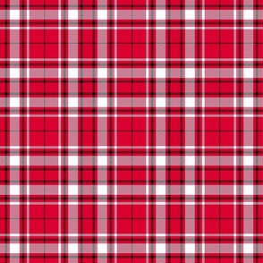 Tartan Plaid - Red with offwhite and black