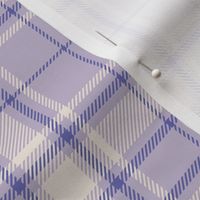 Tartan plaid in orchid petal purple with cement white and very peri purple