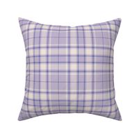 Tartan plaid in orchid petal purple with cement white and very peri purple