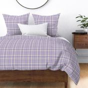 Tartan plaid in orchid petal purple with cement white and very peri purple