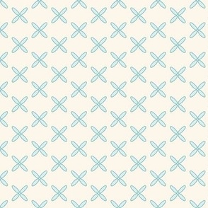 Mini Blender Pastel Blue Criss Crosses with Seashell White Background