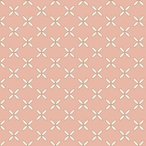 Mini Blender Cream White Criss Crosses with Blush Pink Background