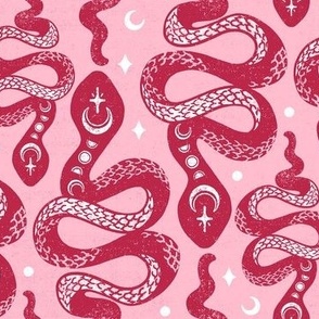 Viva Magenta Moon Snakes by Angel Gerardo