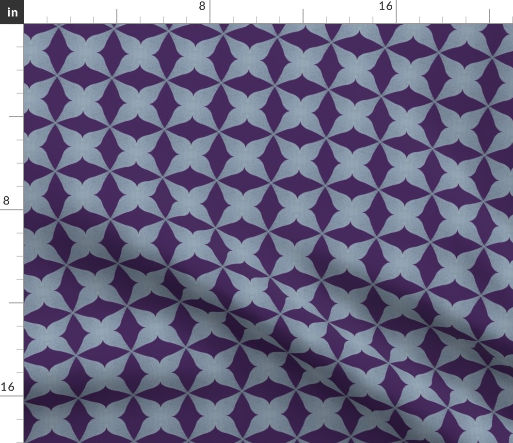 Retro Silver Pattern - Purple