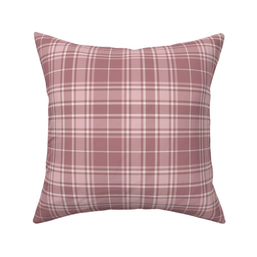 Tartan Plaid - Old fashion pink with light pink and white cement