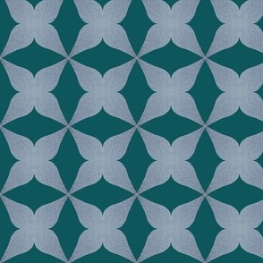 Retro Silver Pattern - Teal