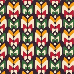 2474 Small - abstract retro ribbon bows