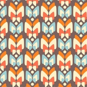 2476 Small - abstract retro ribbon bows