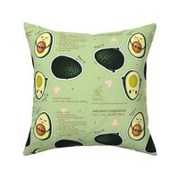 Avocados Everywhere Plushie Pillow Pattern (mini)