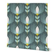 2478 Medium - abstract scandinavian flowers