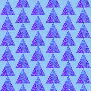 CSMC3  -  Marbled  Isosceles Triangle Dance in Purple and Blue - 6 inch repeat - Half Drop Layout - 