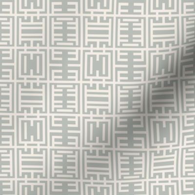 geometric chinoiserie in gray and beige | small