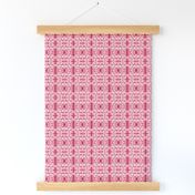 geometric chinoiserie red and white | small