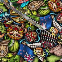 NEW ZEALAND Doodle. "Around The World" Series