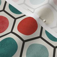 retro color hexagons - complementary (large)