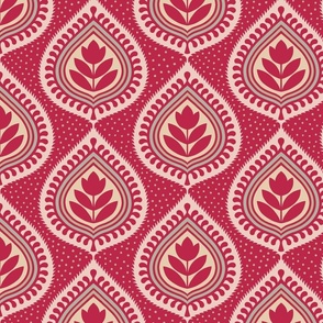 indian medallion Viva Magenta (large scale)