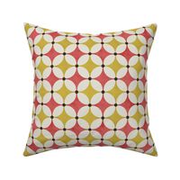 retro geometric in pink and mustard