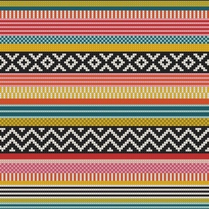 mexican stripes cross stitch