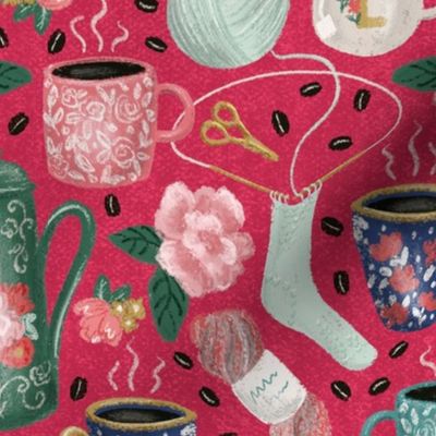 My Favorite Things on Viva Magenta: Books, Coffee, Knitting, and Flowers