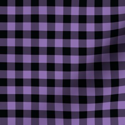 1/2 Inch Purple Buffalo Check | Half Inch Checkered Purple and Black
