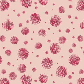 Basket like circles and dots on a light background  - medium scale