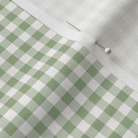 1/4 Inch Green Buffalo Check | Quarter Inch Checkered Sage Green and White