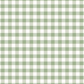 1/4 Inch Green Buffalo Check | Quarter Inch Checkered Sage Green and White