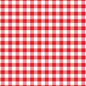 1/4 Inch Red Buffalo Check | Quarter Inch Checkered Red and White