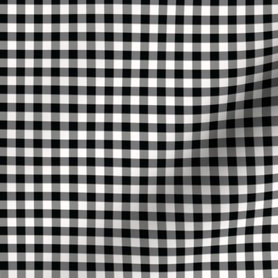 1/4 Inch Black and White Buffalo Check | Quarter Inch Checkered 