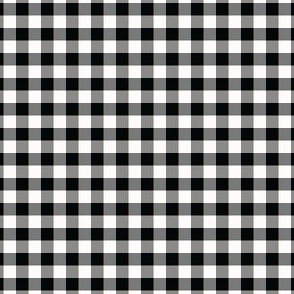 1/4 Inch Black and White Buffalo Check | Quarter Inch Checkered 