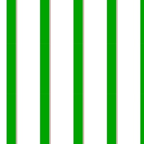 Green red and white stripes