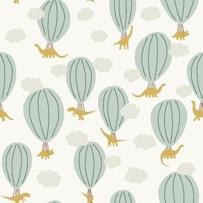 Dino Hot Air Balloons x Light Blue