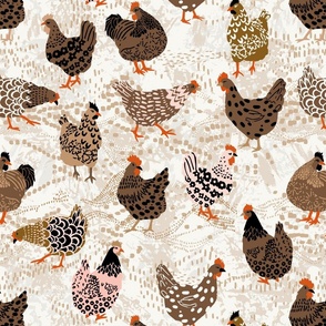 Chickens brown