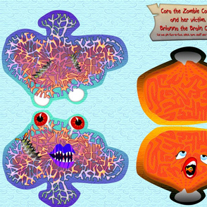 Cora the Zombie Coral and her victim Brianna the Brain Coral