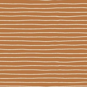 Wiggly Thin Stripes x Sienna Rust Red