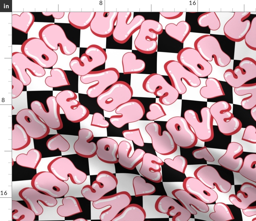 Love Letters Checker Background - Large Scale