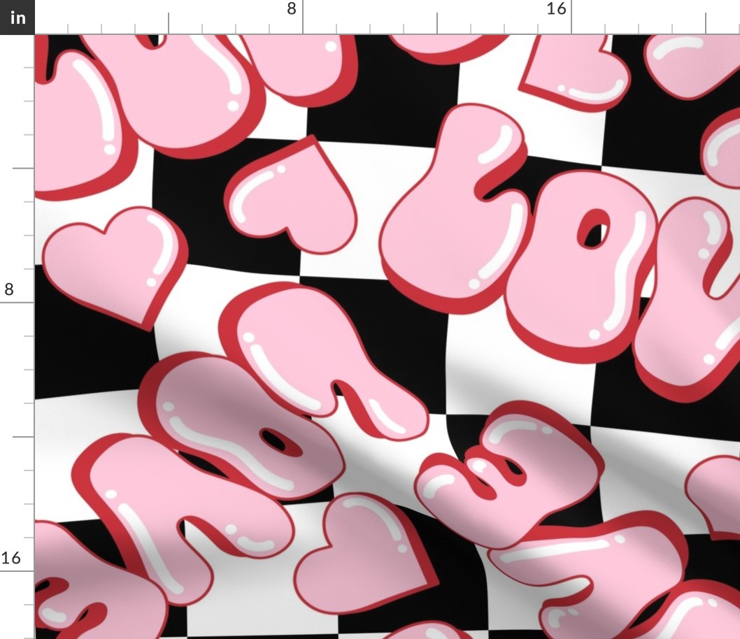 Love Letters Checker Background - XL Scale