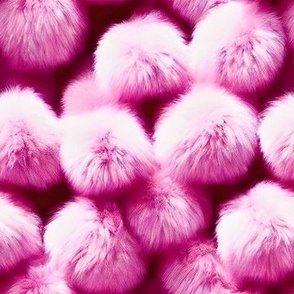 big pink fluffie balls to match  mouse fluffie lushies