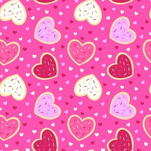Medium Valentines Day Frosted Sugar Cookies
